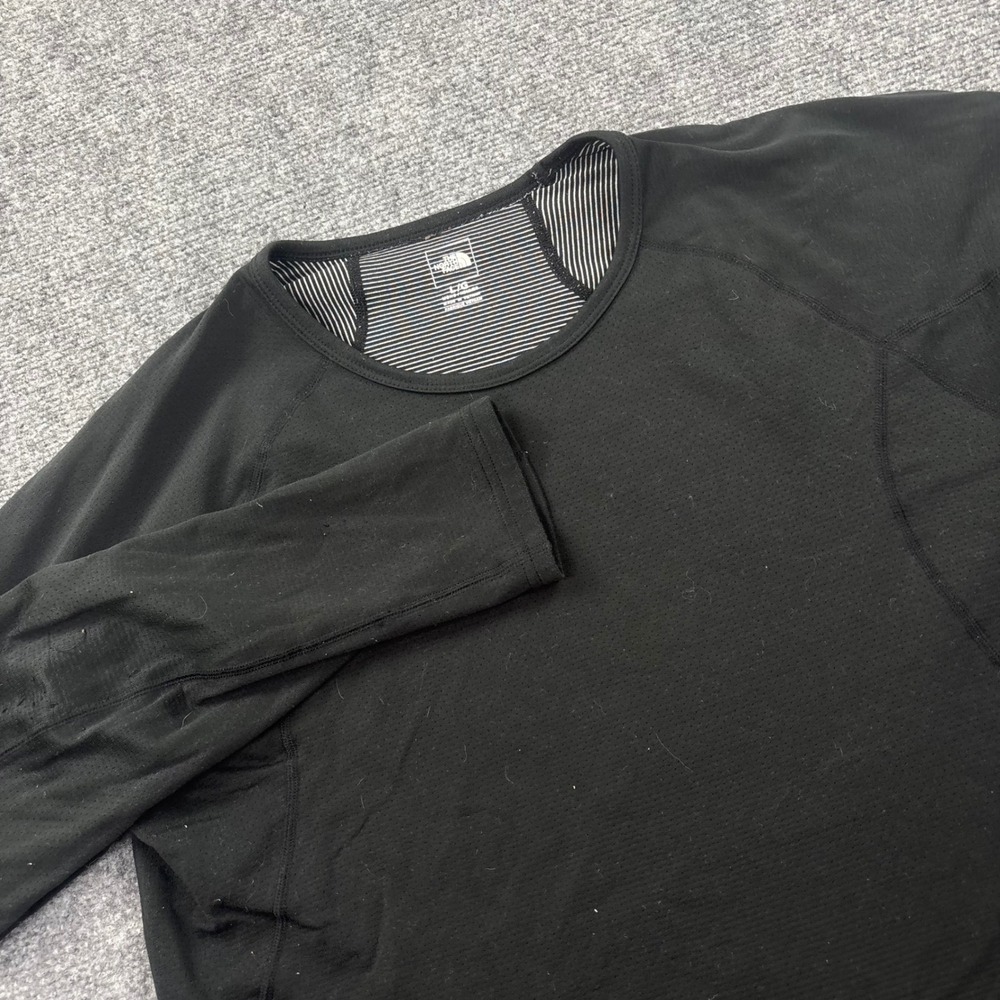 The North Face Long Sleeve Shirt Large Black Base Layer FlashDry Mens